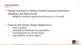 Livestock transitions: Global options and local realities for adaptation and mitigation 