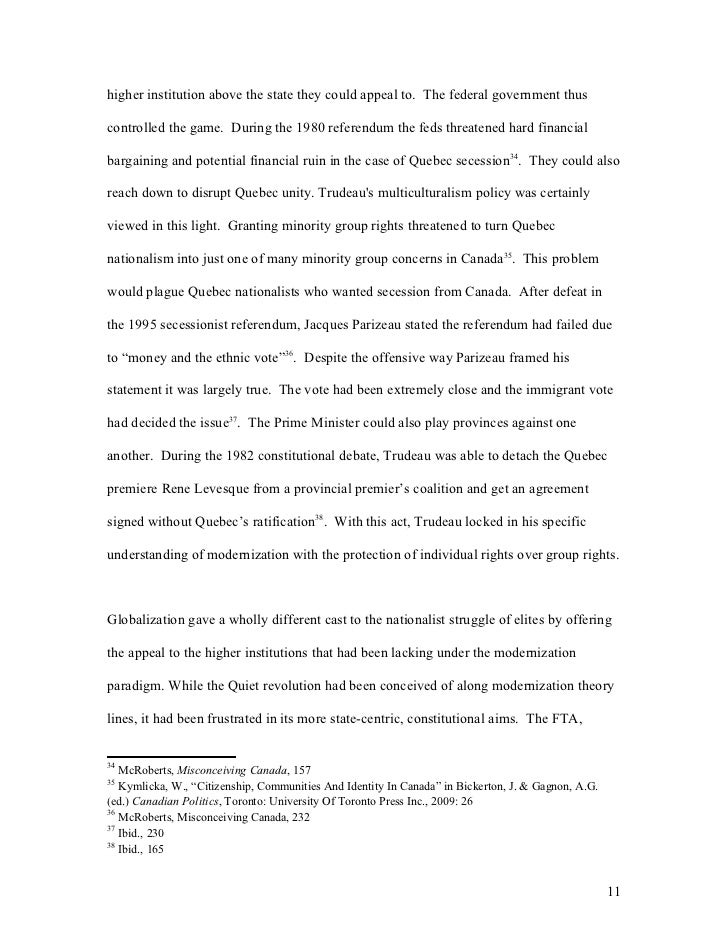 Quebec referendum 1980 essay