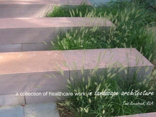 …a collection of healthcare work   in landscape architecture
                                               Todd Kreinbrink, RLA
 