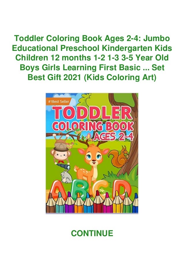 Download Read Pdf Toddler Coloring Book Ages 2 4 Jumbo Educational Preschool