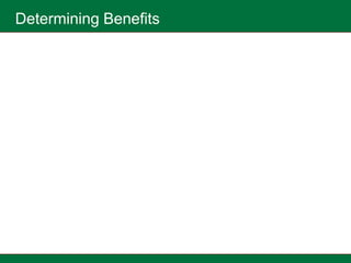Determining Benefits
 
