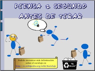 Tipos de residuos Envases Papel y cartón Vidrio Envases de plástico 