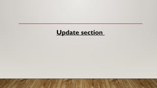 Update section
 
