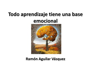 Todo aprendizaje tiene una base
emocional
Ramón Aguilar Vásquez
 