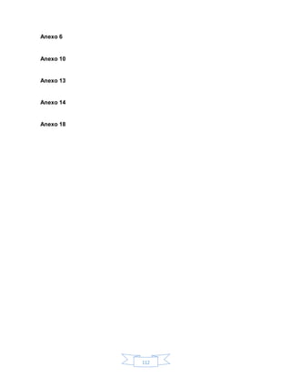 112
Anexo 6
Anexo 10
Anexo 13
Anexo 14
Anexo 18
 