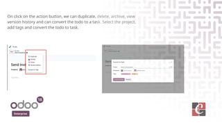 Comprehensive Guide to Todo Management in Odoo 19 Enterprise | PPTX