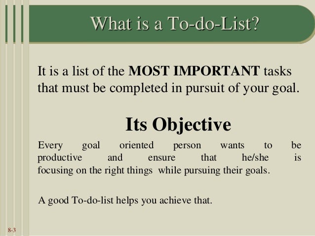 what to do list