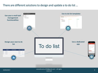 To do list - template & use cases | PDF