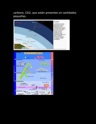 carbono, CO2, que están presentes en cantidades
pequeñas.
 