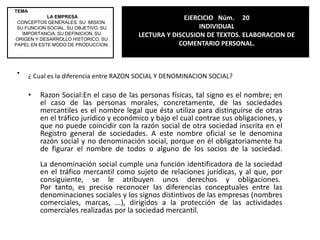 TEMA LA EMPRESACONCEPTOS GENERALES. SU  MISION. SU FUNCION SOCIAL. SU OBJETIVO. SU IMPORTANCIA. SU DEFINICION. SU ORIGEN Y DESARROLLO HISTORICO. SU PAPEL EN ESTE MODO DE PRODUCCION.EJERCICIO   Núm.     18INDIVIDUALLECTURA Y DISCUSION DE TEXTOS. ELABORACION DE COMENTARIO PERSONAL. Comentario personal en una cuartilla sobre Alfredo Harp HelúAlfredo Harp Helú. Empresario mexicano que se inicia en los negocios en la década los 70, al fundar la Casa de Bolsa Acciones y Valores de México, S.A. de C.V., una de las primeras empresas de su tipo de México. En esa misma década colabora activamente en la emisión de la primera Ley del Mercado de Valores. Beneficiario de la billonaria compra de Banamex por parte de Citigroup en el año 2001, Harp ahora ocupa mucho de su tiempo atendiendo a los problemas de pobreza de México. Es primo del hombre más rico del mundo, Carlos Slim Helú. Harp formó una fundación destinada a proporcionar recursos a los atletas mexicanos discapacitados que compiteron en los Juegos Paralímpicos deAtenas 2004; también promueve el fomento a las artesanías indígenas en las regiones marginadas de Oaxaca. Harp fue secuestrado en 1994 y liberado después de 106 días mediante el pago de 30 millones de dólares.Es dueño del equipo de béisbol de la Ciudad de México, los Diablos Rojos de México y accionista de los Guerreros de Oaxaca en la Liga Mexicana de Béisbol Desde el año 2006 ha hecho importantes donaciones a la Universidad La SalleNezahualcóyotl; también donó la biblioteca multimedia de la misma escuela. En 2008, junto al Instituto Politécnico Nacional, lanza la convocatoria para otorgar una serie de becas a nivel medio superior y superior.