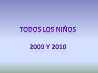TODOS LOS Niños 2009 y 2010 