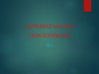 GUTIERREZ MACANA 
LEON RODRIGUEZ 
8-1 
 