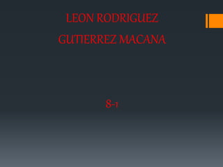 LEON RODRIGUEZ 
GUTIERREZ MACANA 
8-1 
 