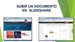 SUBIR UN DOCUMENTO
EN SLIDESHARE
 