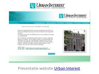 Presentatie website Urban Interest
 
