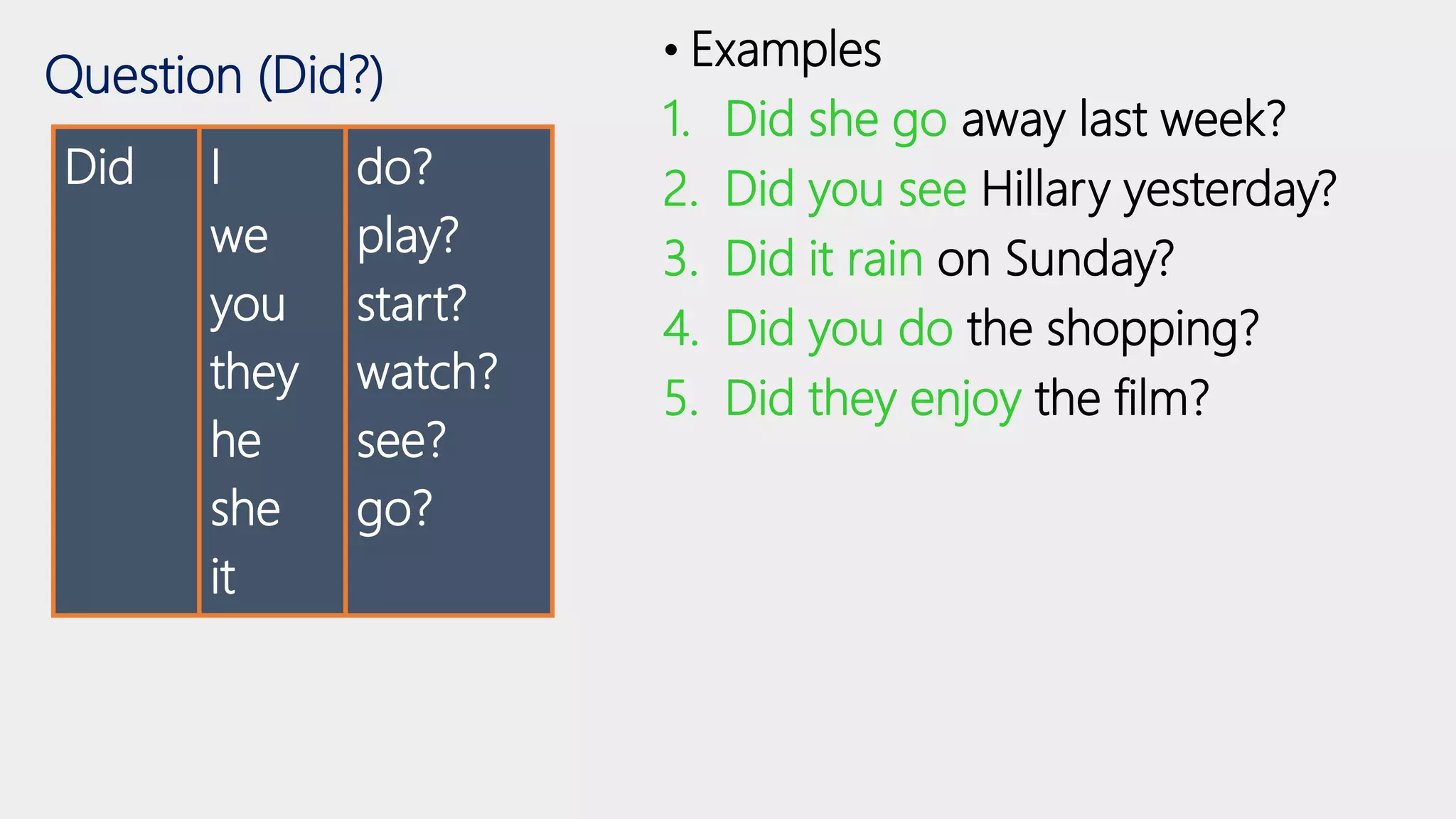 to do verbs - do, does, did | PPTX
