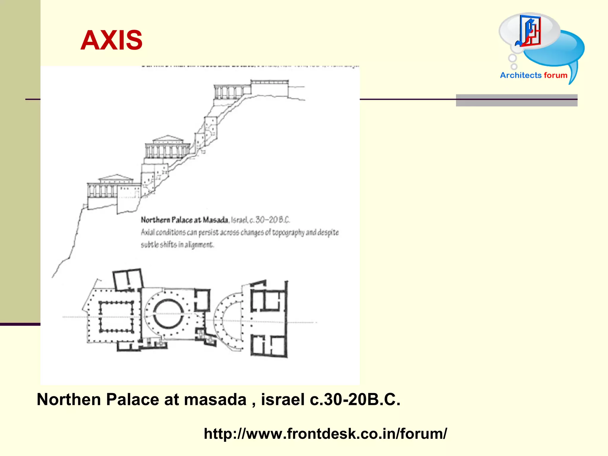 AXIS Northen Palace at masada , israel c.30-20B.C. 