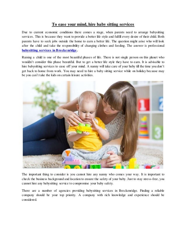 to ease your mind hire baby sitting services professional babysitting services