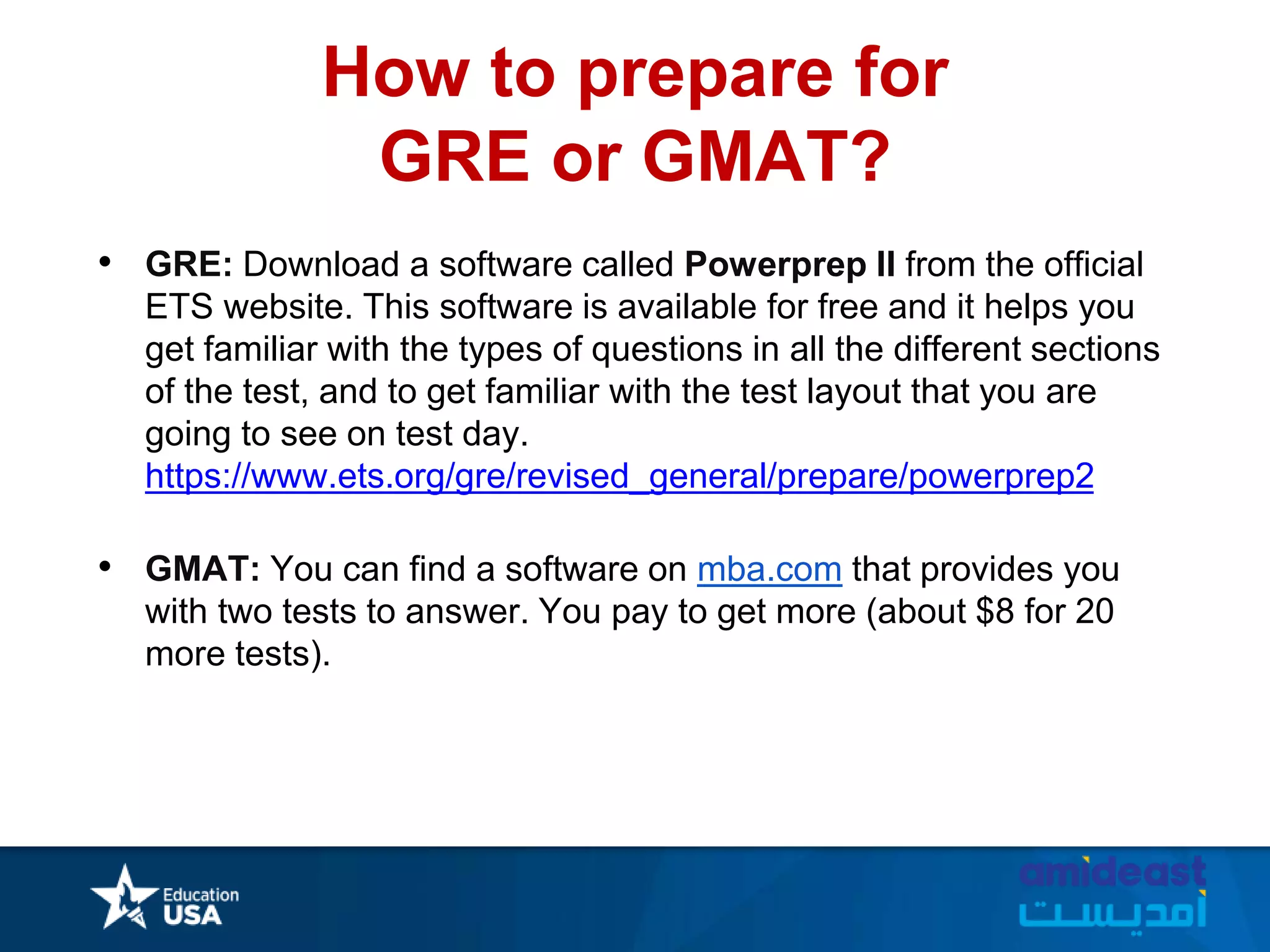 Standardized Tests: TOEFL, GRE & GMAT-2021 | PPT