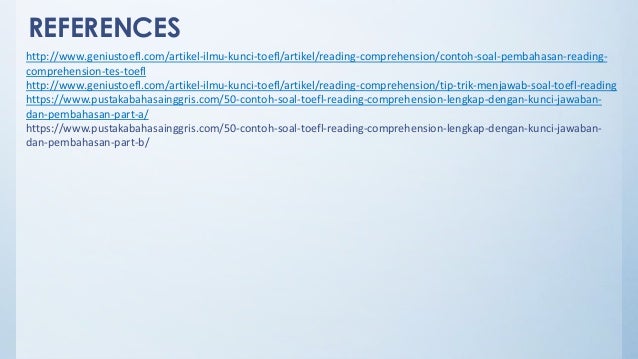 TOEFL (Reading Comprehension)