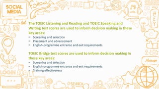 Toeic (1)The TOEIC (Test of English for International Communication) is ...