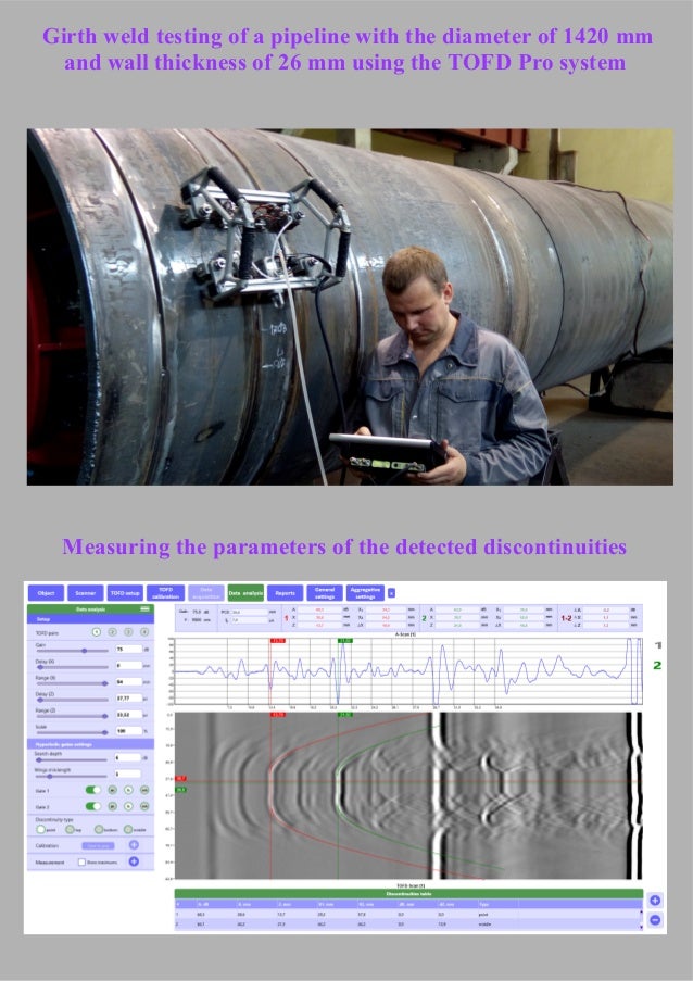Girth weld testing using TOFD PRO system