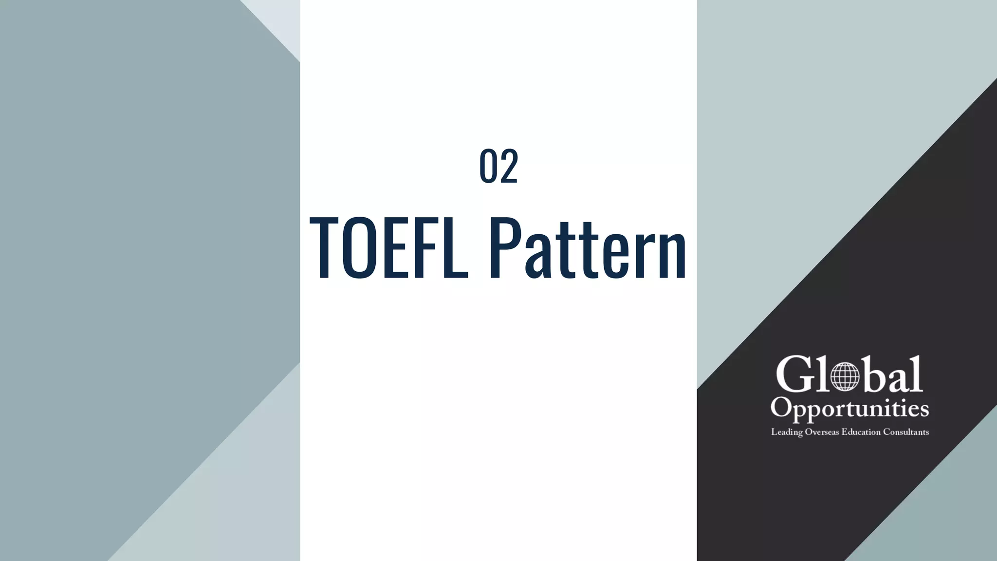 TOEFL Pattern
02
 
