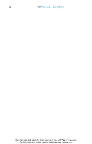 54 TOGAF®
Version 9.1 – Guía de Bolsillo
Copyright protected. Use is for Single Users only via a VHP Approved License.
For information and printed versions please see www.vanharen.net
 