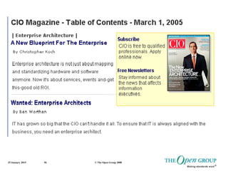 25 January 2015 © The Open Group 200856
 