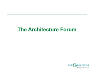 The Architecture Forum
 