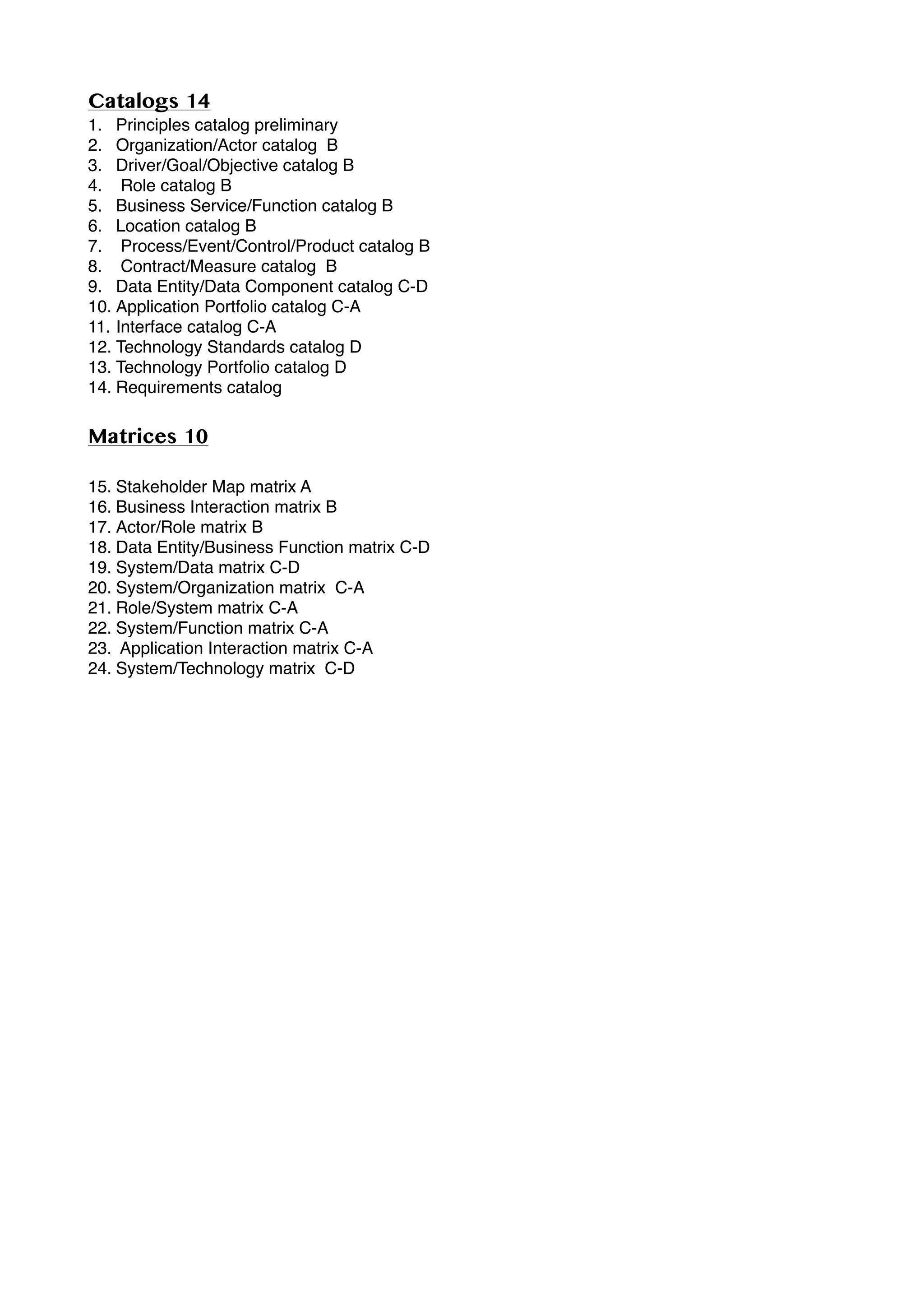 Togaf 9 catalogs, matrices and diagrams | PDF