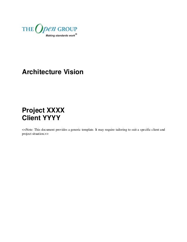 Togaf 9 Template Architecture Vision