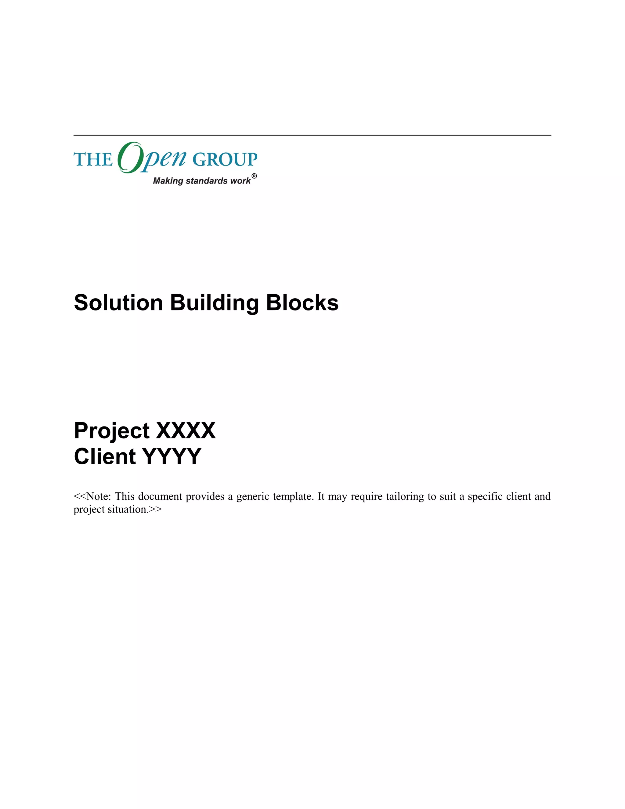 Togaf 9 template solution building blocks PDF