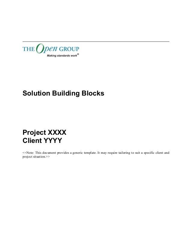 togaf 9 template solution building blocks