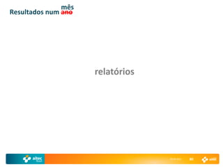 mês
Resultados num ano




                     relatórios




                                  29-04-2011   80
 
