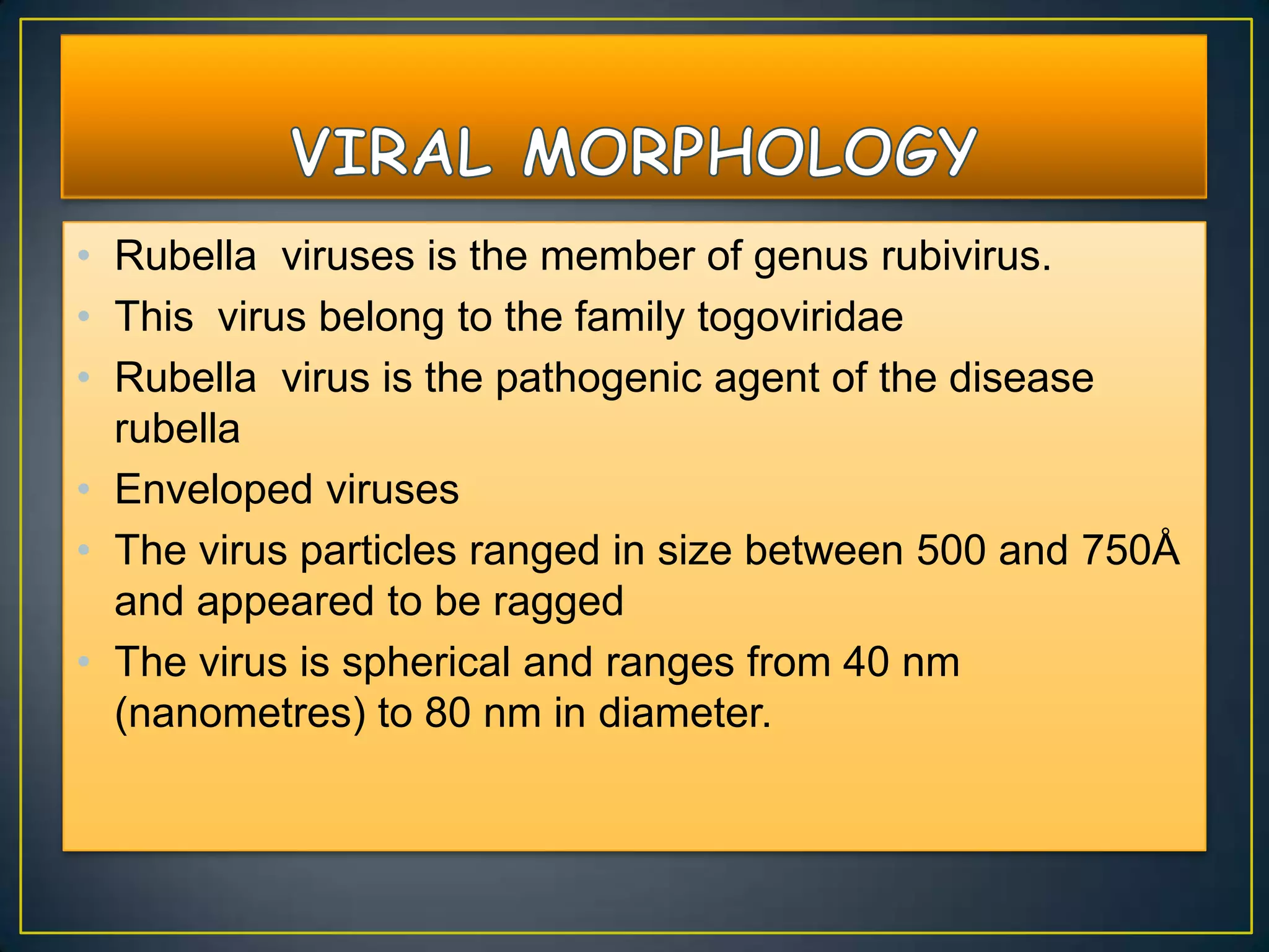 Rubella Normal Range Togaviridae | PPTX