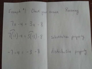 Solving an Equation with variables on both sides