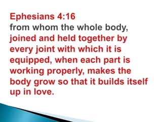 Together as one in serving the lord