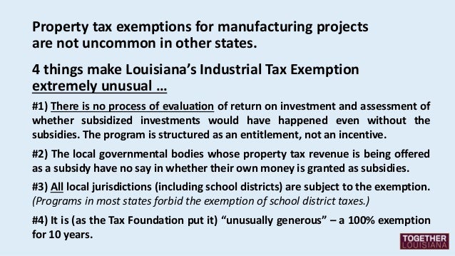 Louisiana State Property Tax Exemption Louisiana State Property Tax Exemption