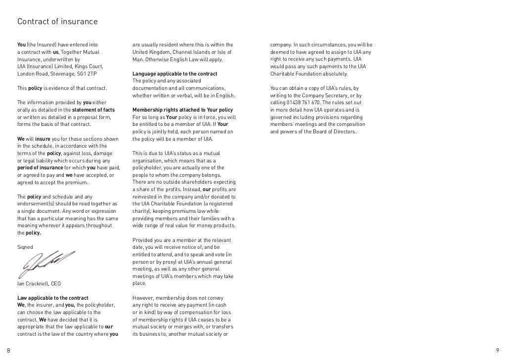 Admiral Gold Home Insurance Policy Booklet Home Insurance Policy Booklet - Together Mutual