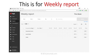 This is for Weekly report
© 2016 jmumali.com
 