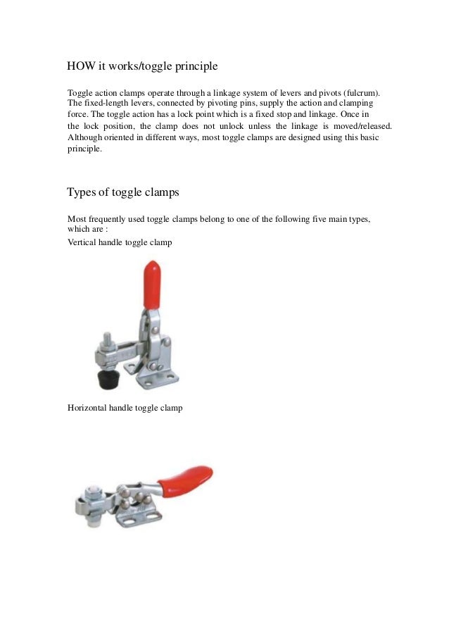 Toggle clamp advantages and comparison sp1