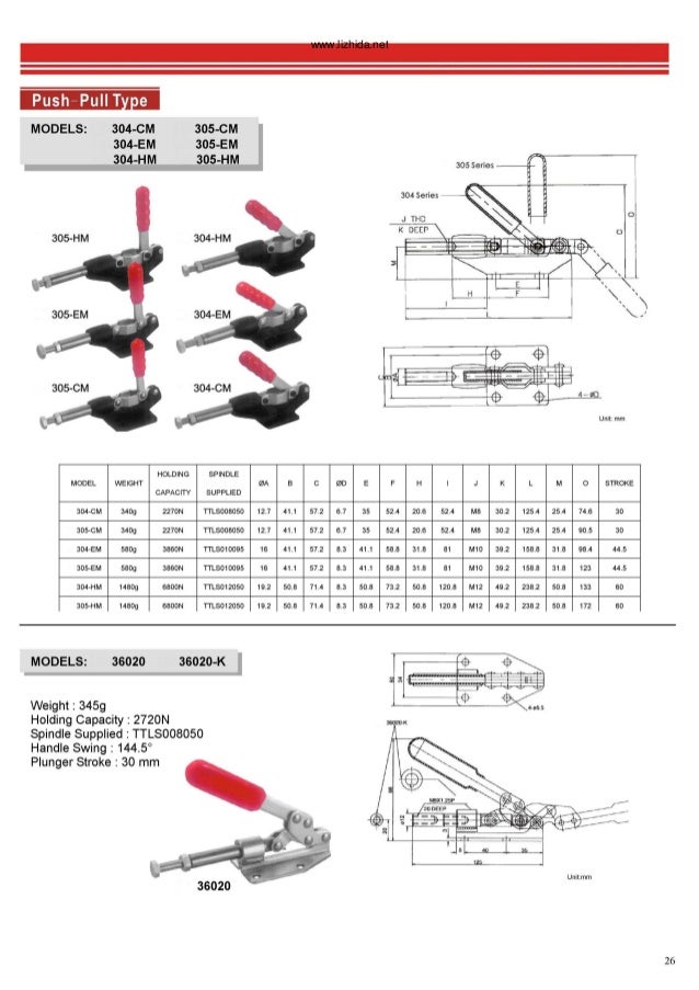 Toggle clamp catalog