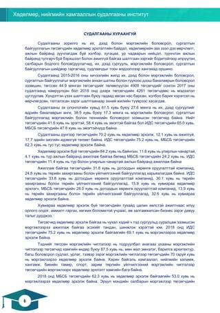 Хөдөлмөр, нийгмийн хамгааллын судалгааны институт
10
9
СУДАЛГААНЫ ХУРААНГУЙ
Судалгааны зорилго нь их, дээд болон мэргэжлийн боловсрол, сургалтын
байгууллагын төгсөгчдийн хөдөлмөр эрхлэлтийн байдал, хөдөлмөрийн зах зээл дэх өөрчлөлт,
ажлын байранд зуучлагдаж буй хэлбэр, хугацаа, ур чадварын нийцэл, түүнчлэн ажлын
байранд тулгарч буй бэрхшээл болон ажилгүй байгаа шалтгаан зэргийг бодитойгоор илрүүлэн,
салбарын бодлого боловсруулагчид, их, дээд сургууль, мэргэжлийн боловсрол, сургалтын
байгууллагын шийдвэр гаргагчид, судлаачдыг тоон мэдээллээр хангахад оршино.
Судалгаанд 2015-2016 оны хичээлийн жилд их, дээд болон мэргэжлийн боловсрол,
сургалтын байгууллагыг мэргэжлийн анхан шатны болон түүнээс дээш бакалаврын боловсрол
эзэмшин, төгссөн 44.9 мянган төгсөгчдийг төлөөлүүлэн 4909 төгсөгчдийг сонгон 2017 оны
судалгаанд хамруулсан бол 2018 онд дээрх төгсөгчдийн 4261 төгсөгчдөөс нь мэдээлэл
цуглуулав. Хүндэтгэн үзэх шалтгаан буюу гадаад явсан нас барсан, холбоо барих хэрэгсэл нь
өөрчлөгдсөн, татгалзсан зэрэг шалтгаанаар эхний жилийн түүврээс хасагдав.
Судалгааны эх олонлогийн хувьд 61.5 хувь буюу 27.6 мянга нь их, дээд сургуулийг
өдрийн бакалаврын анги, 38.5 хувь буюу 17.3 мянга нь мэргэжлийн боловсрол, сургалтын
байгууллагад мэргэжлийн болон техникийн боловсрол эзэмшсэн төгсөгчид байна. Нийт
төгсөгчдийн 41.6 хувь нь эрэгтэй, 58.4 хувь нь эмэгтэй байгаа бол ИДС төгсөгчдийн 65.0 хувь,
МБСБ төгсөгчдийн 47.8 хувь нь эмэгтэйчүүд байна.
Судалгааны дүнгээр төгсөгчдийн 70.2 хувь нь хөдөлмөр эрхэлж, 12.1 хувь нь ажилгүй,
17.7 эдийн засгийн идэвхгүй төлөвт байна. ИДС төгсөгчдийн 75.2 хувь нь, МБСБ төгсөгчдийн
62.3 хувь нь тус тус хөдөлмөр эрхэлж байна.
Хөдөлмөр эрхэлж буй төгсөгчдийн 84.2 хувь нь байнгын, 11.6 хувь нь улирлын чанартай,
4.1 хувь нь түр ажлын байранд ажиллаж байгаа бөгөөд МБСБ төгсөгчдийн 24.2 хувь нь, ИДС
төгсөгчдийн 11.4 хувь нь түр болон улирлын чанартай ажлын байранд ажиллаж байна
Ажиллаж байгаа төгсөгчдийн 31.8 хувь нь дотоодын хөрөнгө оруулалттай компанид,
24.6 хувь нь төрийн захиргааны болон үйлчилгээний байгууллагад харьяалагдаж байна. ИДС
төгсөгчдийн 33.8 хувь нь дотоодын хөрөнгө оруулалттай компанид, 30.1 хувь нь төрийн
захиргааны болон төрийн үйлчилгээний байгууллагад, 15.8 хувь нь хувиараа хөдөлмөр
эрхлэгч, МБСБ төгсөгчдийн 28.0 хувь нь дотоодын хөрөнгө оруулалттай компанид, 13.9 хувь
нь төрийн захиргааны болон төрийн үйлчилгээний байгууллагад, 32.6 хувь нь хувиараа
хөдөлмөр эрхэлж байна.
Хувиараа хөдөлмөр эрхэлж буй төгсөгчдийн тухайд цалин хөлстэй ажилтнаас илүү
орлого олдог, амжилт гаргах, хөгжих боломжтой учраас, өв залгамжилсан бизнес зэрэг давуу
талыг дурджээ.
Төгсөгчид хөдөлмөр эрхэлж байгаа нь чухал хэдий ч тэд сургуульд суралцаж эзэмшсэн
мэргэжлээрээ ажиллаж байгаа эсэхийг тандан, шинжлэх хэрэгтэй юм. 2018 онд ИДС
төгсөгчдийн 75.2 хувь нь хөдөлмөр эрхэлж байгаагийн 69.1 хувь нь мэргэжлээрээ хөдөлмөр
эрхэлж байна.
Тэднийг төгссөн мэргэжлийн чиглэлээр нь тодруулбал анагаах ухааны мэргэжлийн
чиглэлээр төгсөгчид хамгийн өндөр буюу 87.5 хувь нь, мөн мал эмнэлэг, барилга архитектур,
багш боловсрол судлал, урлаг, тээвэр зэрэг мэргэжлийн чиглэлээр төгсөгчдийн 70 гаруй хувь
нь мэргэжлээрээ хөдөлмөр эрхэлж байна. Харин байгаль хамгаалал, нийгмийн халамж,
хангамж, биеийн тамир, спорт, зарим төрлийн үйлчилгээний мэргэжлийн чиглэлээр
төгсөгчдийн мэргэжлээрх хөдөлмөр эрхлэлт хамгийн бага байна.
2018 онд МБСБ төгсөгчдийн 62.3 хувь нь хөдөлмөр эрхэлж байгаагийн 53.0 хувь нь
мэргэжлээрээ хөдөлмөр эрхэлж байна. Эрүүл мэндийн салбарын мэргэжлээр төгсөгчдийн
 