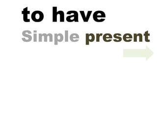 to have Simple  present 