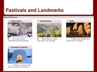 Festivals and Landmarks
 