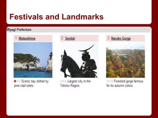 Festivals and Landmarks
 