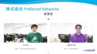 株式会社 Preferred Networks
19
 