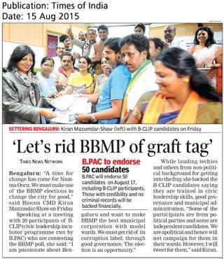 Let's rid BBMP of graft tag