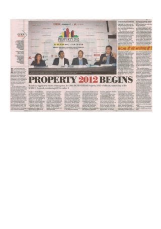 Times of India: Property 2012 begins – Times Property (Nov 2012)